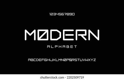 modern font alphabet vector set. modern typography for sport, technology, digital, movie, logo design, vector illustration