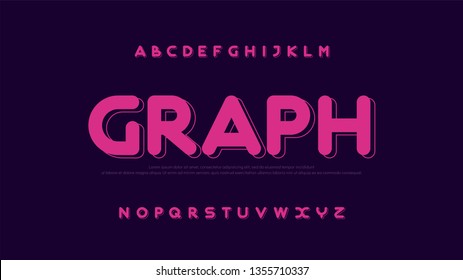 Modern font creative rounded alphabet color fonts. Typography urban round bold. vector illustration