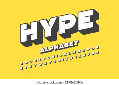 Modern font design, alphabet letters and numbers vector illustration