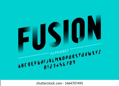 Modern font design, alphabet letters and numbers vector illustration