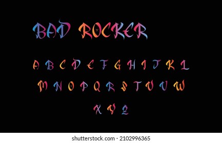 Modern font design, alphabet letters and numbers vector illustration