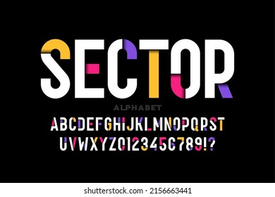 Modern font design, alphabet letters and numbers vector illustration