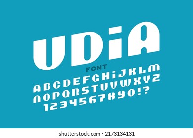 Modern font design, alphabet letters and numbers vector illustration