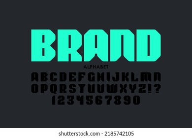 Modern font design, alphabet letters and numbers vector illustration