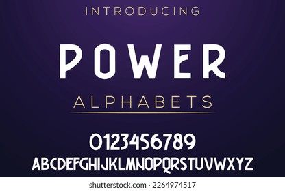 Modern font design, alphabet letters and numbers vector illustration
