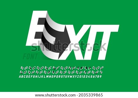 Modern font design with some alternate letters, alphabet and numbers vector illustration