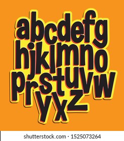 White Graffiti Font On Orange Background Stock Vector (Royalty Free ...