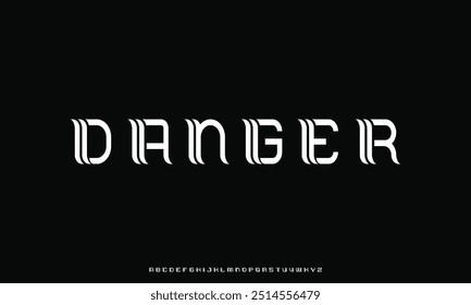 Modern font design, trendy alphabet letters and numbers vector illustration