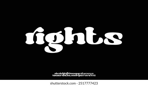 Modern font design, trendy alphabet letters and numbers vector illustration
