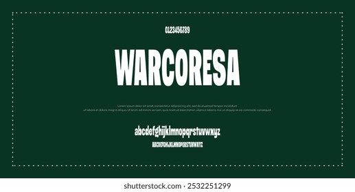 Modern font design, trendy alphabet letters and numbers vector illustration