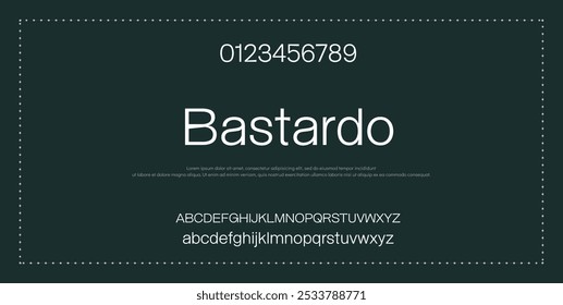 Modern font design, trendy alphabet letters and numbers vector illustration