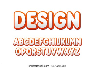 Modern font design. Vector alphabet.