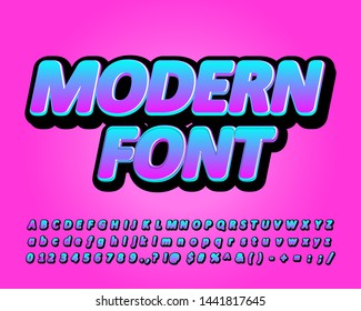 Modern font effect with trendy gradient