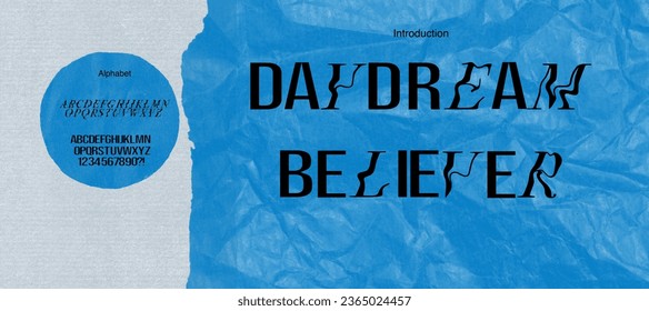 Fuente moderna y fuente vectorial hecha a mano. Tipo de letra doble