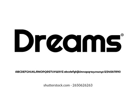 Modern Font. Heavy Font. Regular,Uppercase, Lowercase and Number. Typography urban fonts for fashion, sport, technology, digital, movie, logo design, vector illustration