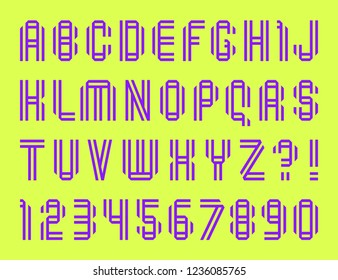 Modern font, letters folded from two paper tapes