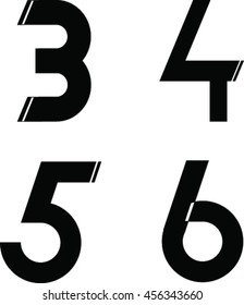 Modern font and number