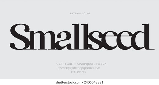 Fuente moderna. Sans Serif Font. Típografía minúscula de estilo urbano en cursiva superior regular para moda, deporte, tecnología, digital, cine, diseño de logotipo, ilustración vectorial