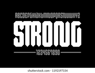 Modern font. Simple type face. Vector typography illustration. Alphabet design for logo, lettering and prints.