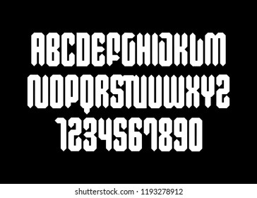 Modern font. Simple type face. Vector typography illustration. Alphabet design for logo, lettering and prints.