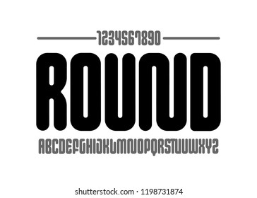 Modern font. Simple type face. Vector typography illustration. Alphabet design for logo, lettering and prints.