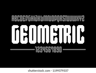 Modern font. Simple type face. Vector typography illustration. Alphabet design for logo, lettering and prints.