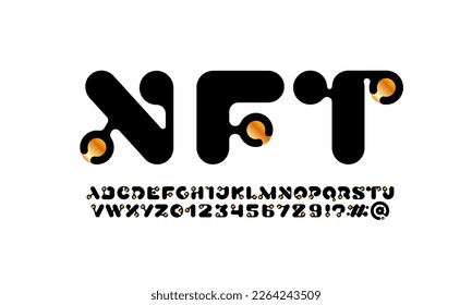 Modern font, trendy futuristic alphabet, letters and numbers, vector illustration 10EPS