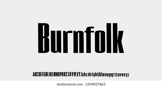 Modern Font. Upper case Lower case Typography urban style alphabet condensed fonts for fashion, sport, technology, digital, movie, logo design, vector illustration