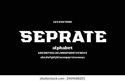 Modern Font. Upper case Lower case Number Typography urban style alphabet condensed fonts for fashion, sport, technology, digital, movie, logo design.