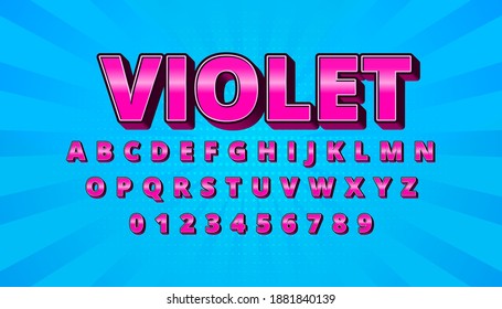 Modern font, vector alphabet letters and numbers