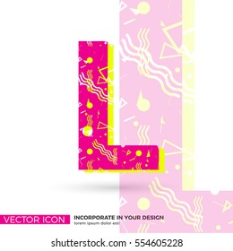 FUENTE MODERNA, LETRA DEL VECTOR L