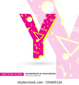MODERNER FONT, VEKTORSCHREIBEN Y