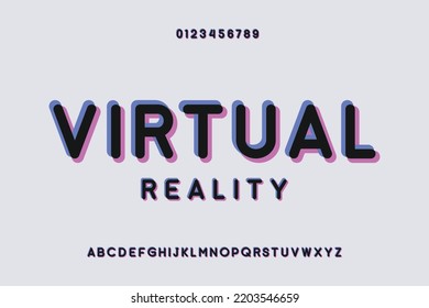 Modern font vector, suitable for poster, banner, headline and creative design, Vector illustration