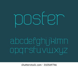 Modern font vector - thin