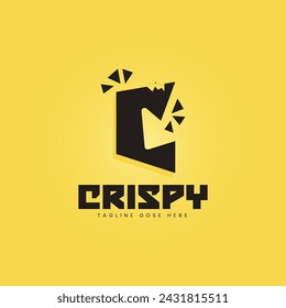 Modern Food company C letter logo design template