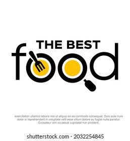 Modern Food company logo design template. Home made food logo template. Typographic food logo design vector.  Creative Food word vector logo design. Cooking typographic vector design. 