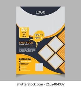 Modern Food Flyer Vector template