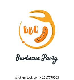 Modern Food Logo Design Template Vector Illustration. Suitable for Summer celebration, Restaurant Logo, Barbecue Party