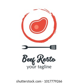 Modern Food Logo Design Template Vector Illustration. Suitable for Summer celebration, Restaurant Logo, Barbecue Party