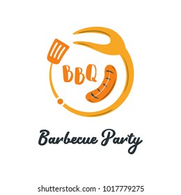 Modern Food Logo Design Template Vector Illustration. Suitable for Summer celebration, Restaurant Logo, Barbecue Party