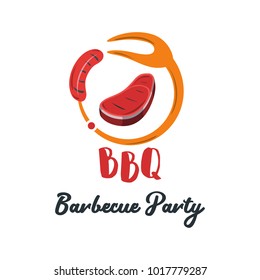 Modern Food Logo Design Template Vector Illustration. Suitable for Summer celebration, Restaurant Logo, Barbecue Party