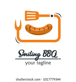 Modern Food Logo Design Template Vector Illustration. Suitable for Summer Celebration, Restaurant Logo, Party Invitation