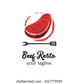 Modern Food Logo Design Template Vector Illustration. Suitable for Summer celebration, Restaurant Logo, Barbecue Party