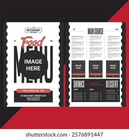 MODERN FOOD MENU DESIGN ILLUSTRATOR