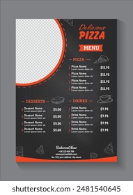 Modern Food Menu design for restaurant or cafe. Restaurant Menu Template. Food menu Flyer design.