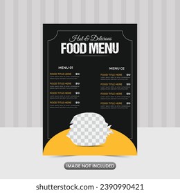 Modern Food Menu, Food flyer, A4 templates design