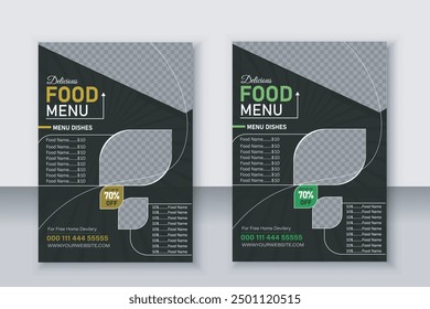 Modern Food menu and restaurant flyer Design template