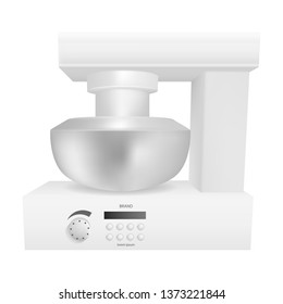 Modern food processor icon. Realistic illustration of modern food processor vector icon for web design isolated on white background
