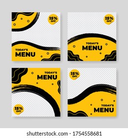 Modern food promotion square web banner for social media mobile apps