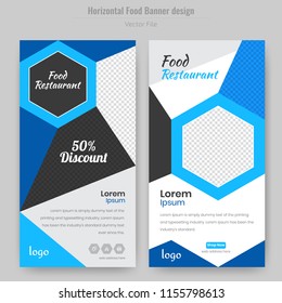 Modern Food and Restaurant brochure template.Horizontal Flyer design.  advertisement, presentation, magazine page. a4 size vector illustration. EPS 10
